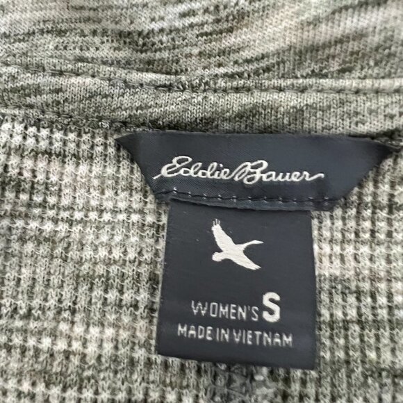 Eddie Bauer Women's Heather Gray Cowl Neck Long Sleeves Sweatshirt - Picture 4 of 7